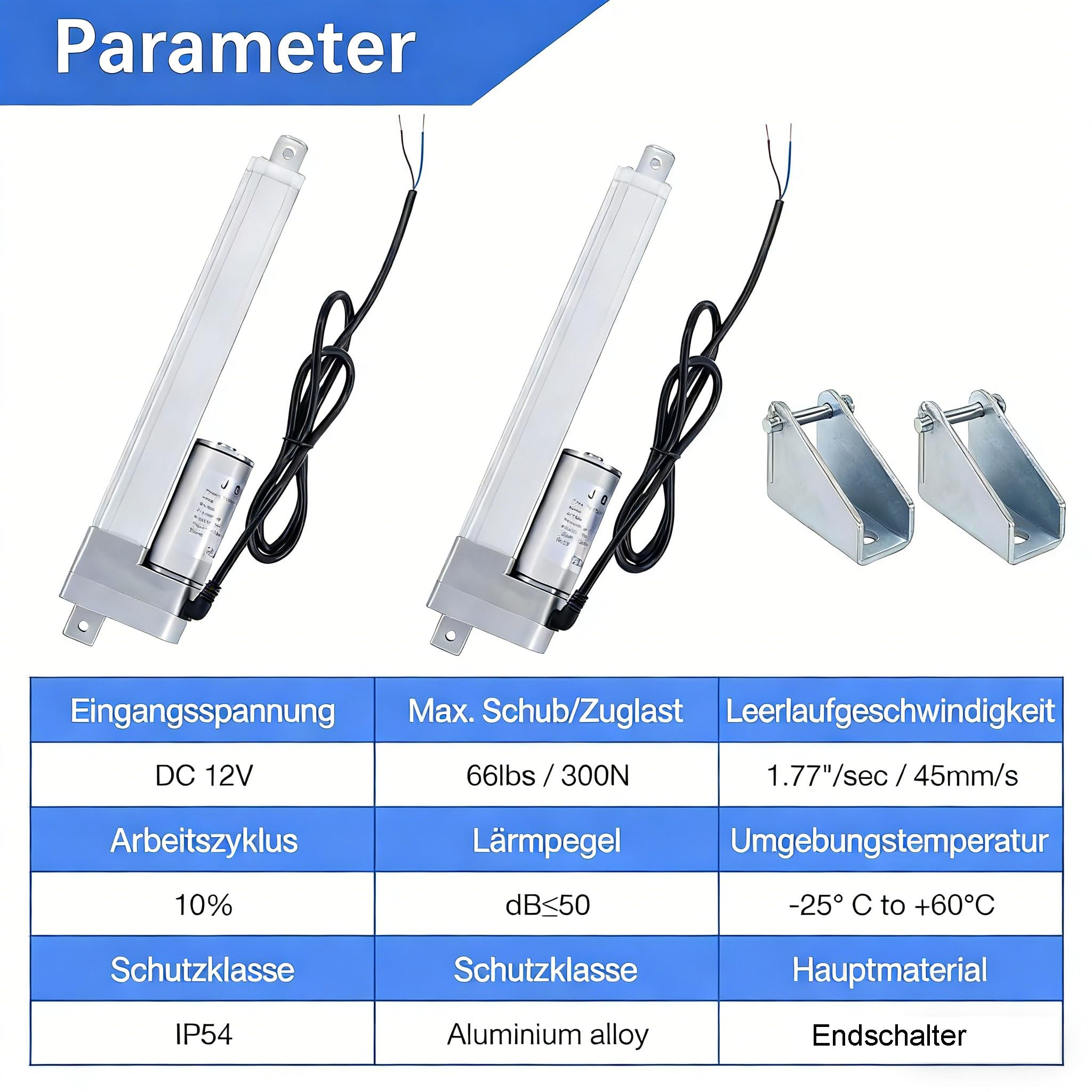 Linearantrieb DC 12V 300N 250mm Linearmotor Linear Actuator