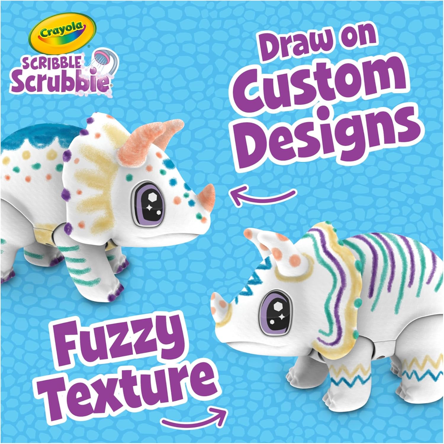 Crayola Jumbo (6 inch) Scribble Scrubbie Pets, Rory the Dino, Posable Kids Toy, Customizable Toy, Gift