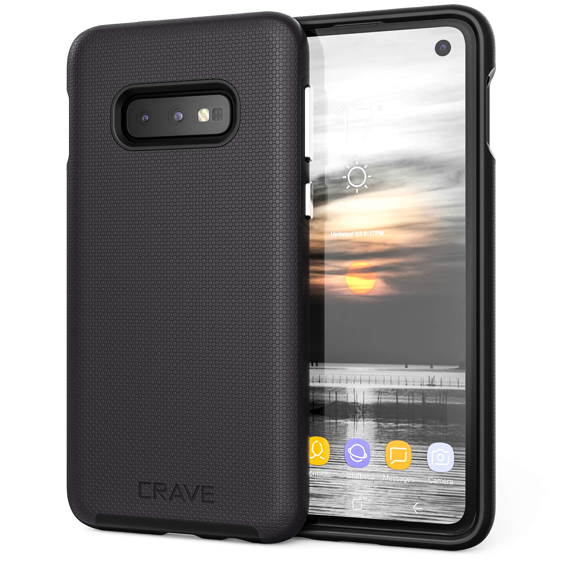 Photo 1 of Crave Dual Guard for Samsung Galaxy S10e Case, Shockproof Protection Dual Layer Case for Samsung Galaxy S10e - Black