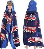 Bavilk Kids Hooded Bath Beach Towel 30x50 Inch 100% Cotton Ultra Absorbent Cute Cartoon Designs for Boys Girls Pool Swim