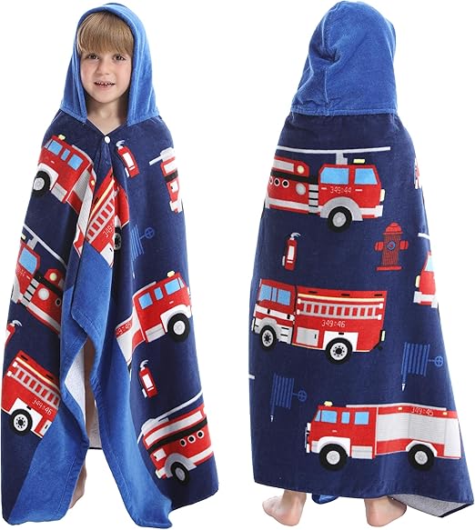 Kids Bath Towels, Kids Towel Girls Boys Hooded Beach,Bathroom,Pool Swim Towels 30 × 50 INCH Large Size Ultra Absorbent Cute Cartoon Animal Full Vitality 100% Cotton Wearable Wrap for Child