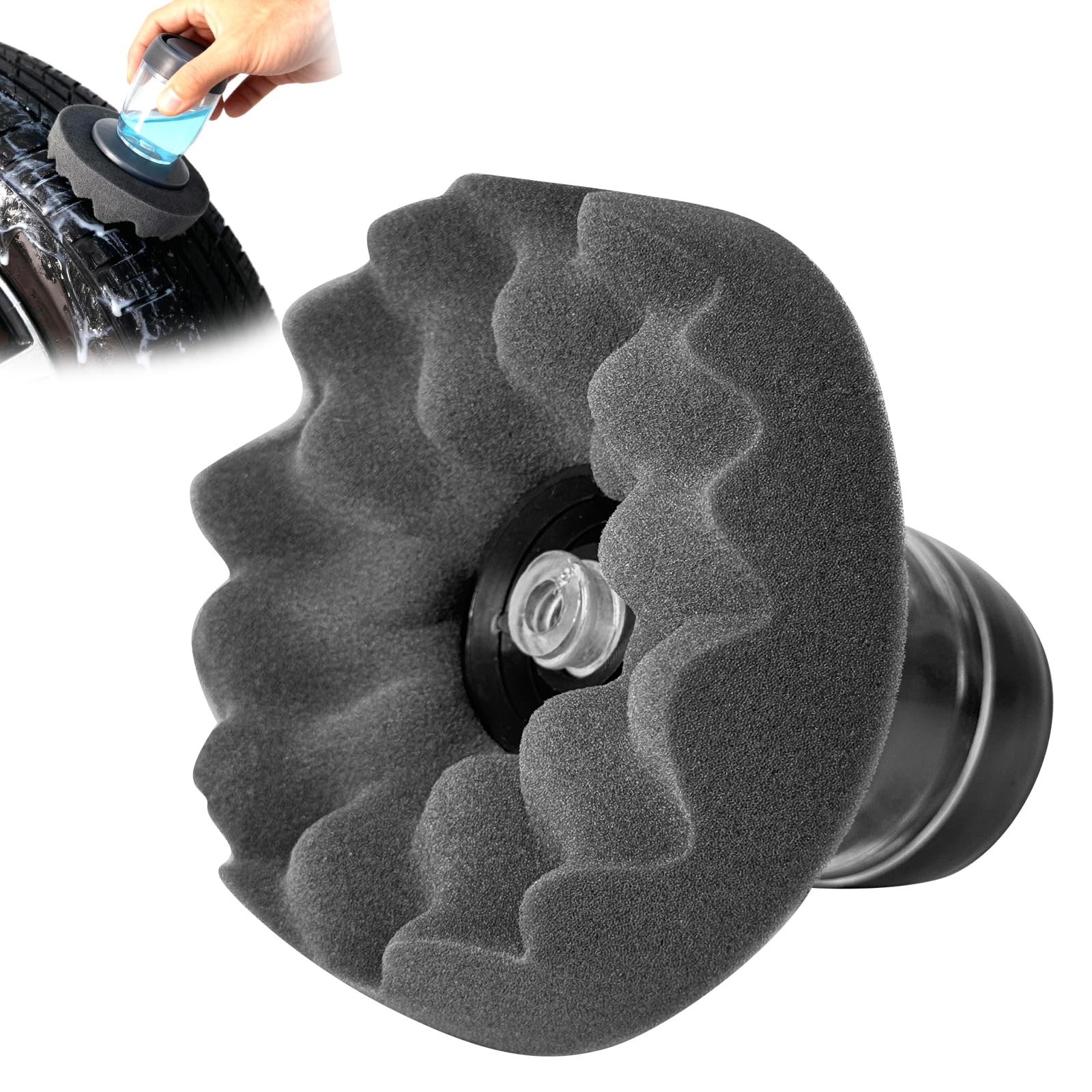 NxyznmqlThe tire Gloss applicator is a Reusable car tire Brush Suitable for All Tires