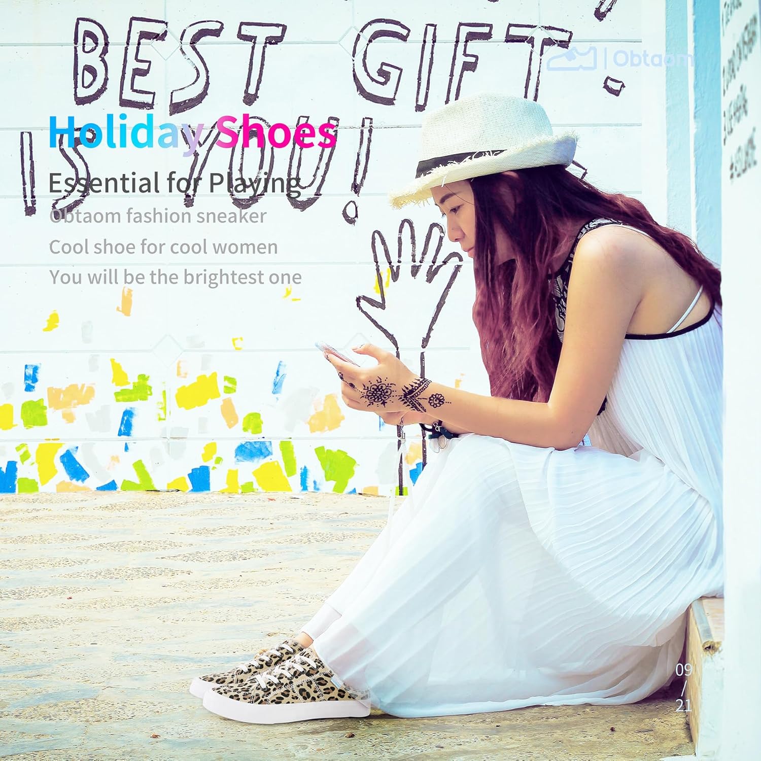 Obtaom Women Canvas Mules Memory Foam Clipper Fashion Sneakers Comfortable Slip-On Mule Backless Holiday Shoes - Image 5