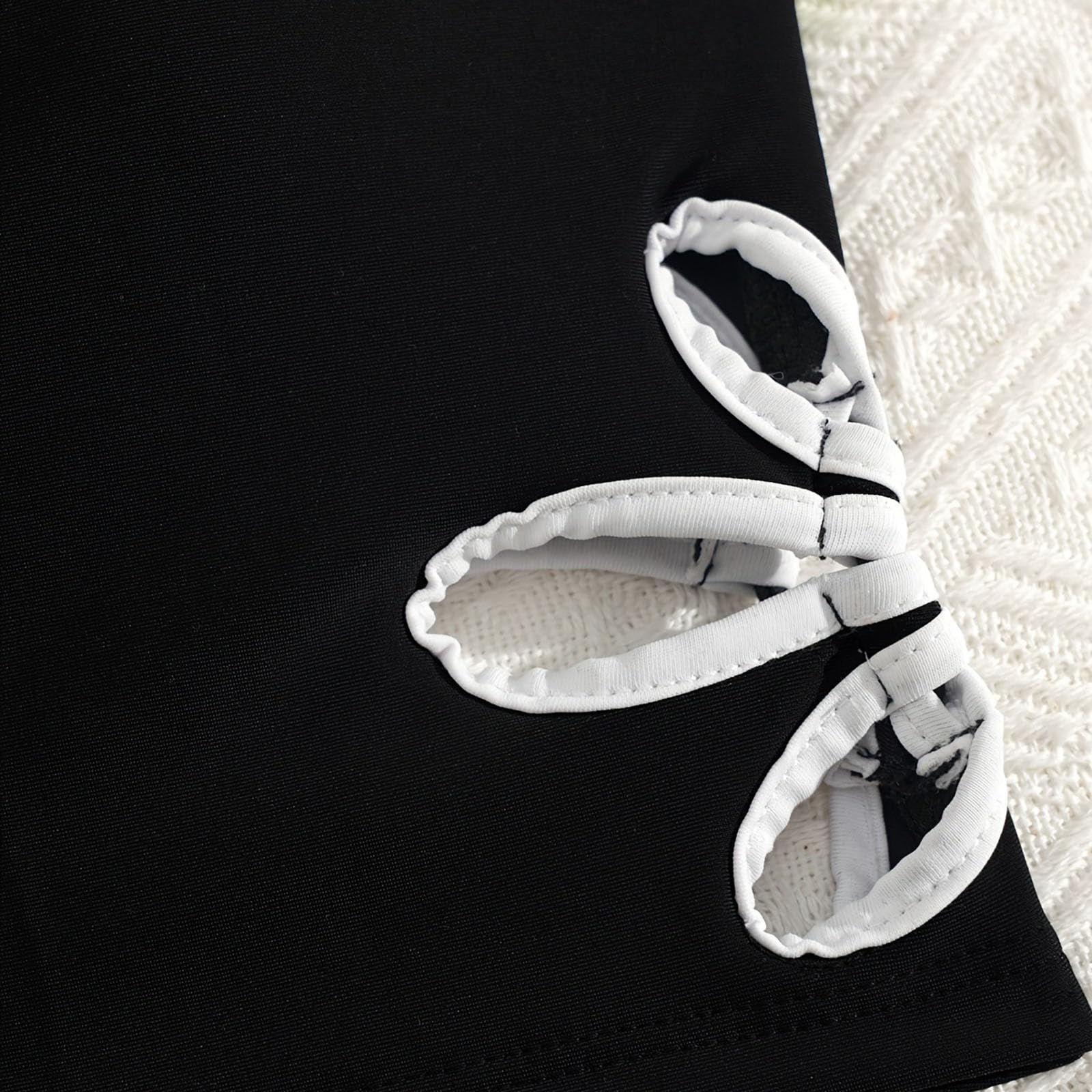 Generisch Traje de baño tankini de dos piezas con estampado floral en el lateral para niñas grandes, traje de baño de verano monocolor