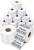 Aegis Adhesives 2.25x1.25 Direct Thermal Labels, 12 Rolls 1000/Roll, Perforated for Zebra Rollo Printers - Barcode Address Shipping