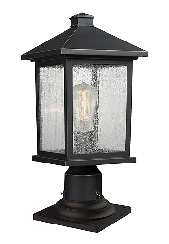 Z-Lite 531PHMR-533PM-ORB 1 Outdoor Pier Mount Light, Oil Rubbed Bronze