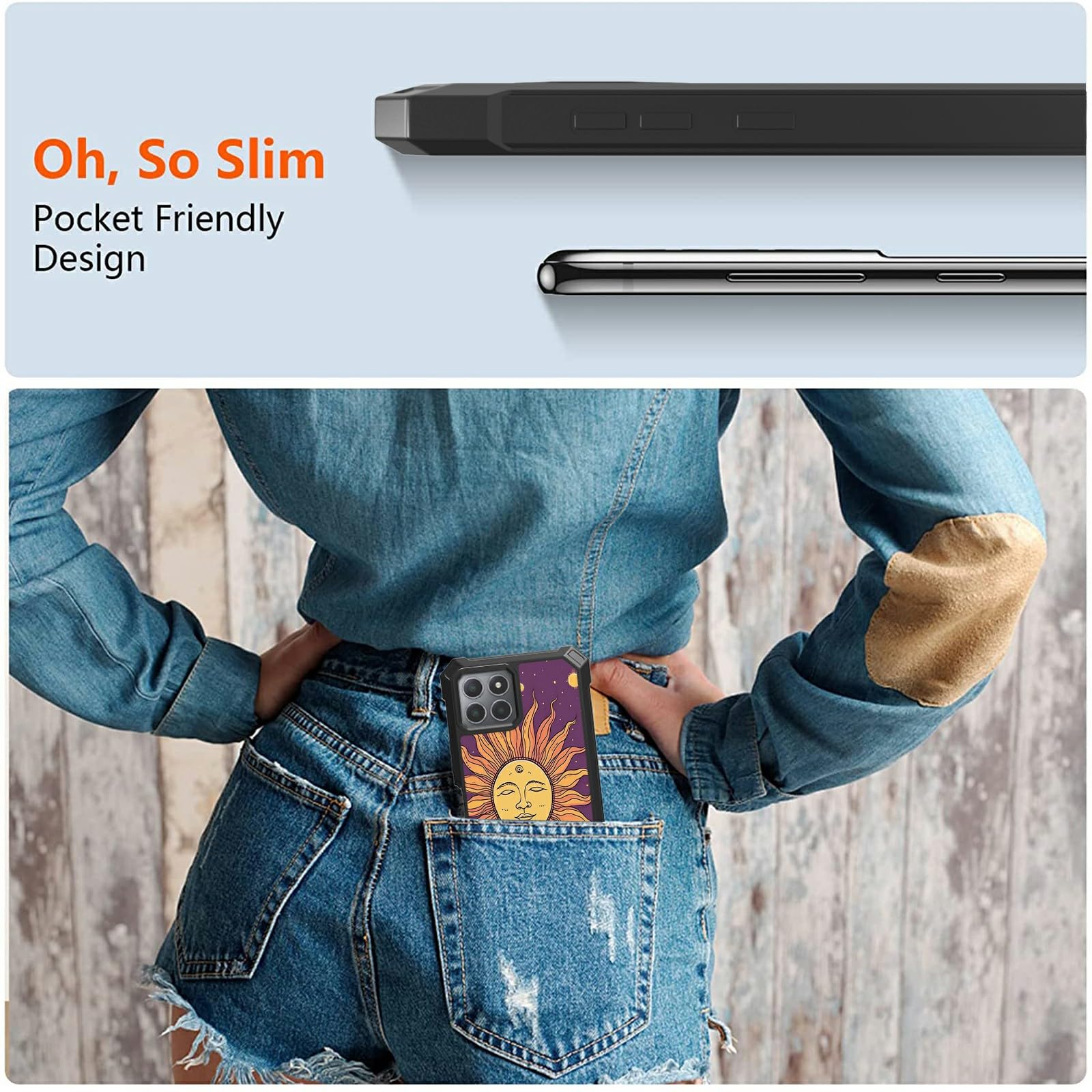 TJS Funda Compatible Con Boost Mobile Celero 5G Plus 2023 De 7.0 - Foto 7