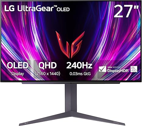 Black Friday ROG: Exceptional Gaming Monitors at Canon Prices and a Stunning New Release! 10 81DjBQhN4CL. AC SX466 LG ‎27GS93QE 27-inch Ultragear OLED Gaming Monitor QHD 1440p 240Hz 0.03ms DisplayHDR True Black 400 AMD FreeSync Premium Pro NVIDIA G-Sync HDMI 2.1 DisplayPort Tilt/Height/Pivot Stand Black
