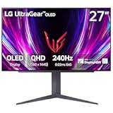 ‎27GS93QE 27-inch Ultragear OLED Gaming Monitor QHD 1440p 240Hz 0&period;03ms DisplayHDR True Black 400 AMD FreeSync Premium Pro NVIDIA G-Sync HDMI 2&period;1 DisplayPort Tilt&sol;Height&sol;Pivot Stand Black