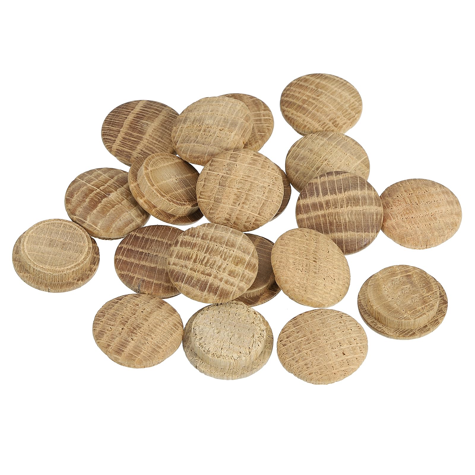 uxcell 100 Pcs 0.79 x 0.98 Inch Wood Hole Plugs, Wooden Screw Hole Cover