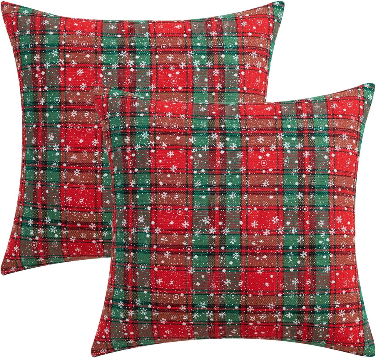 TCBESTO Pillow Covers,Christmas Pillow Covers 18x18, Red