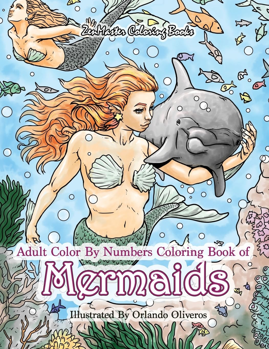 Adult Color By Numbers Coloring Book of Mermaids: Mermaid Color By Number Book for Adults for Stress Relief and Relaxation: Volume 35