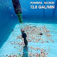 Vista 2 de Aspirador recargable 3 en 1 para bañera de hidromasaje para piscina y spa, modo dual y sistema de accionamiento magnético, filtros de malla ultra