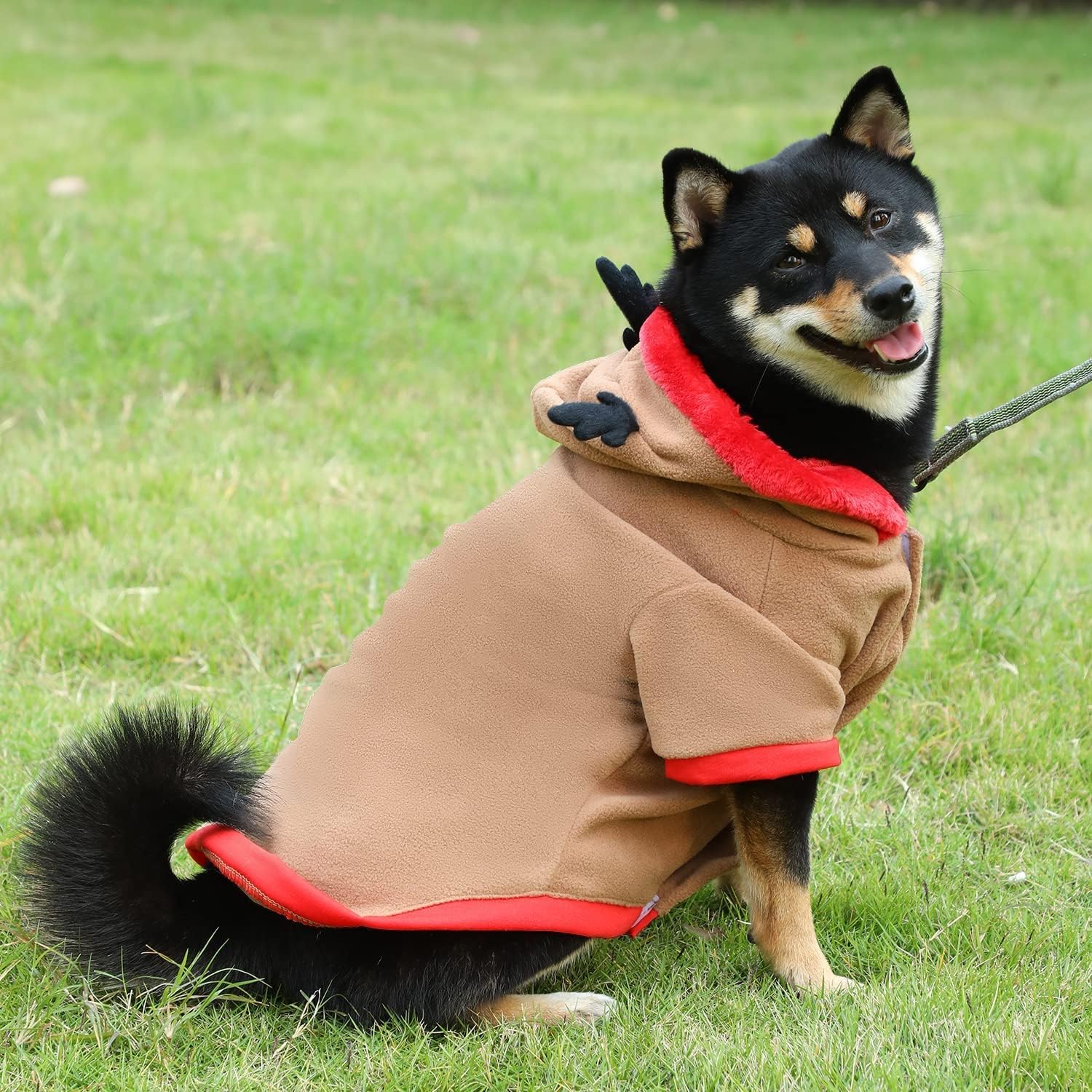 Wizland Reindeer Costume for Dog Elf Costume for Dog Christmas Dog