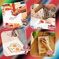 Vista 5 de 100 Piezas Plantillas para Pintar en Madera Plantillas Reutilizables Manualidades Plantillas de Dibujo Vacaciones Papel de Pared para Bricolaje