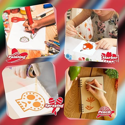 Miniatura 70 de 100 plantillas para pintar en madera, plantillas reutilizables, manualidades, plantillas de dibujo, papel de pared para bricolaje, álbumes