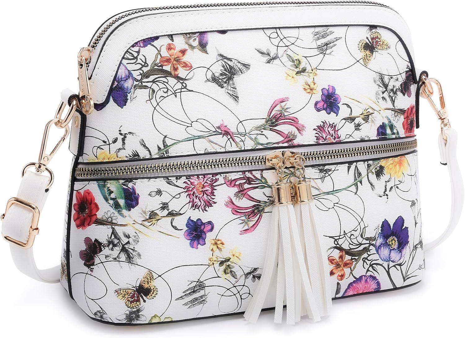 Dasein Women Tassel Zipper Pocket Crossbody Bag Shoulder Purse Fashion Travel Bag with Multi Pockets Dasein Women Tassel Zipper Pocket Crossbody Bag Shoulder Purse Fashion Travel Bag with Multi Pockets