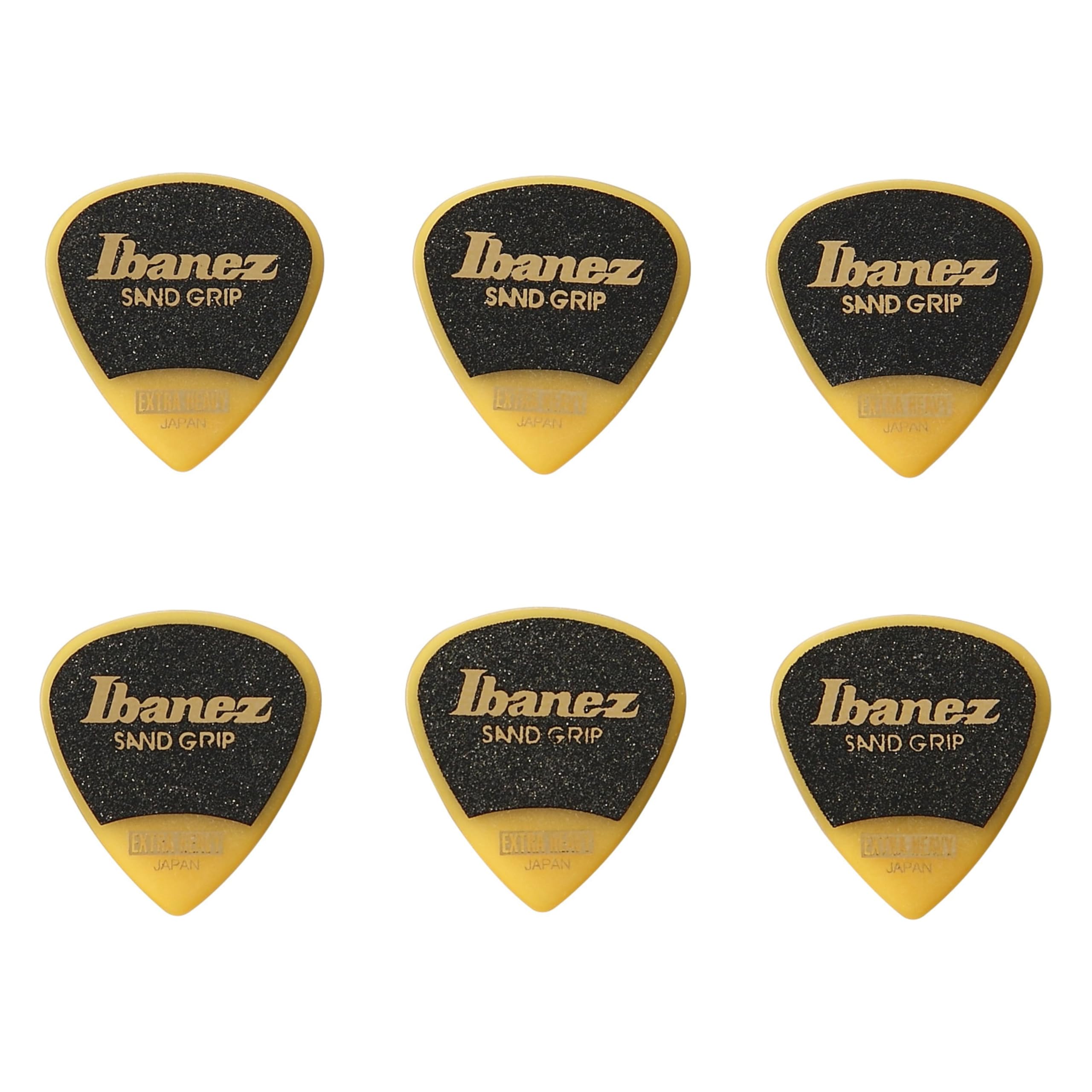 Ibanez PA16XSG-YE Sand Grip Plectrums 1.2mm (Yellow) - Zestaw kostek