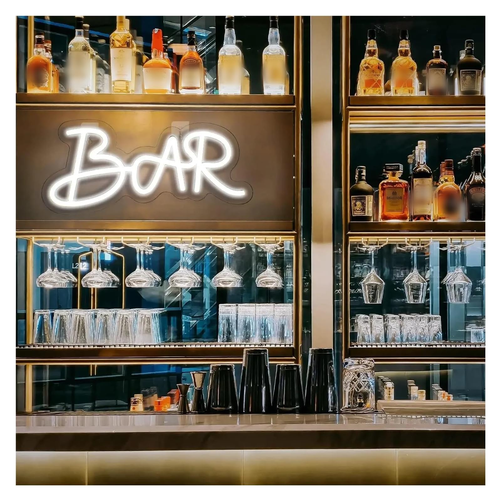 néon signe Enseigne Lumineuse Blanche Pour Bar, Alimentée Par USB, Décoration Murale Pour Bar, Fête, Pub, Salon, 40cmх17.5cm