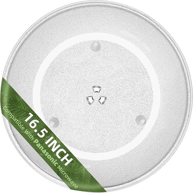 16.5" Microwave Turntable Plate for Panasonic Microwave | Compatible with Part # A06014M00AP F06014M00AP 16 1/2 inch Panasonic Microwave Glass Plate