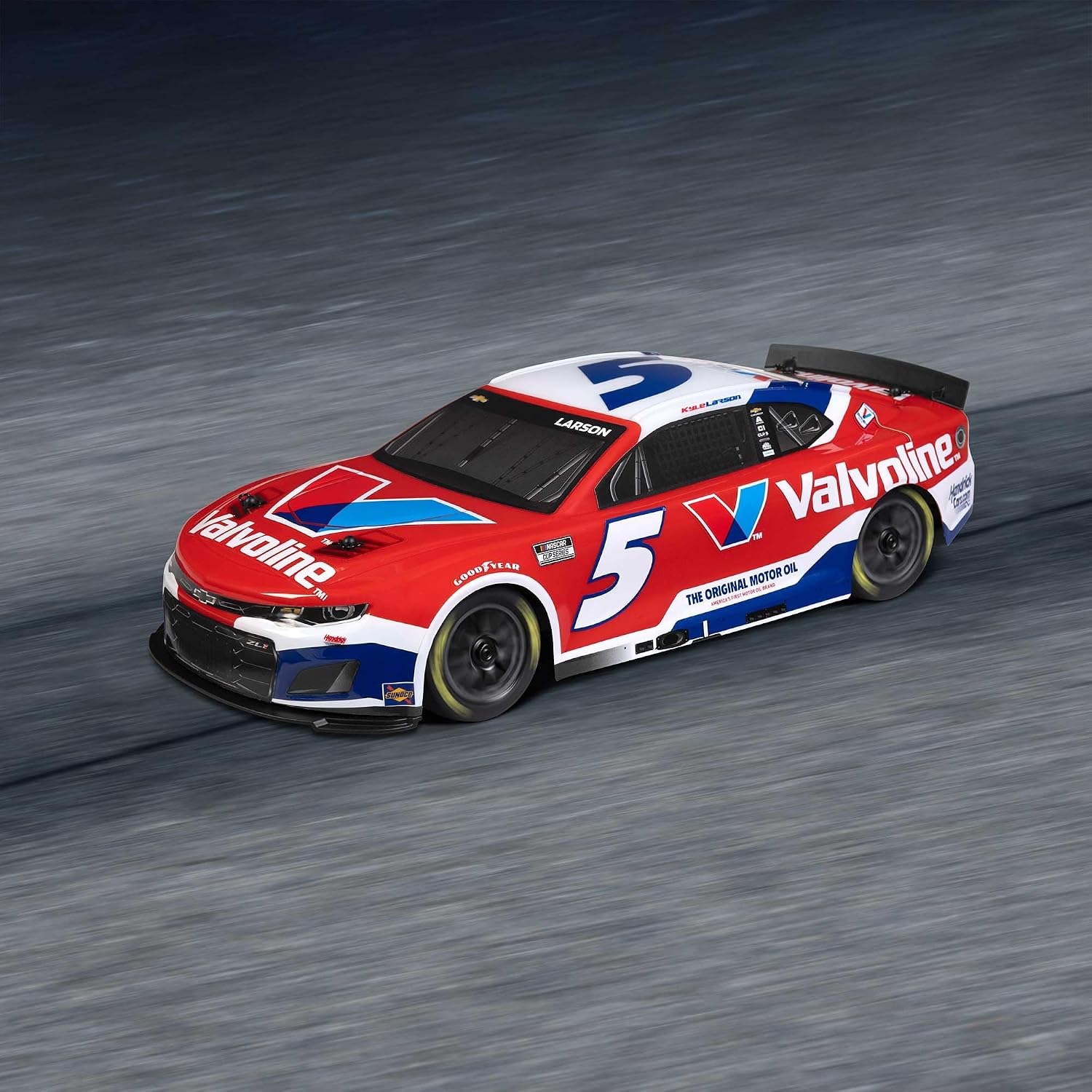 Losi 1/12 NASCAR RC Race Car Kyle Larson No. 5 2025 Valvoline Chevrolet ZL1 2S AWD RTR Brushed On-Road Battery & Charger Included Red LOS1122505