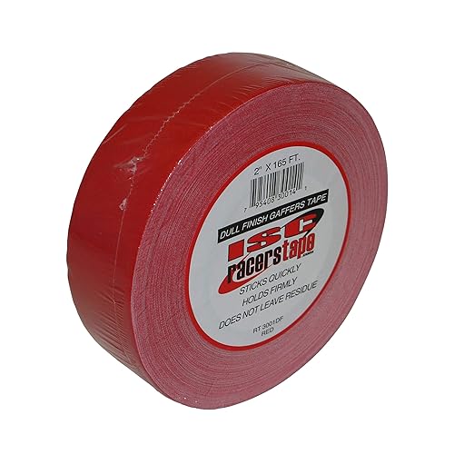 ISC Racers Tape ACABADO DULLORD260 ISC Cinta de corredor con acabado opaco 2" x 55 yardas, rojo