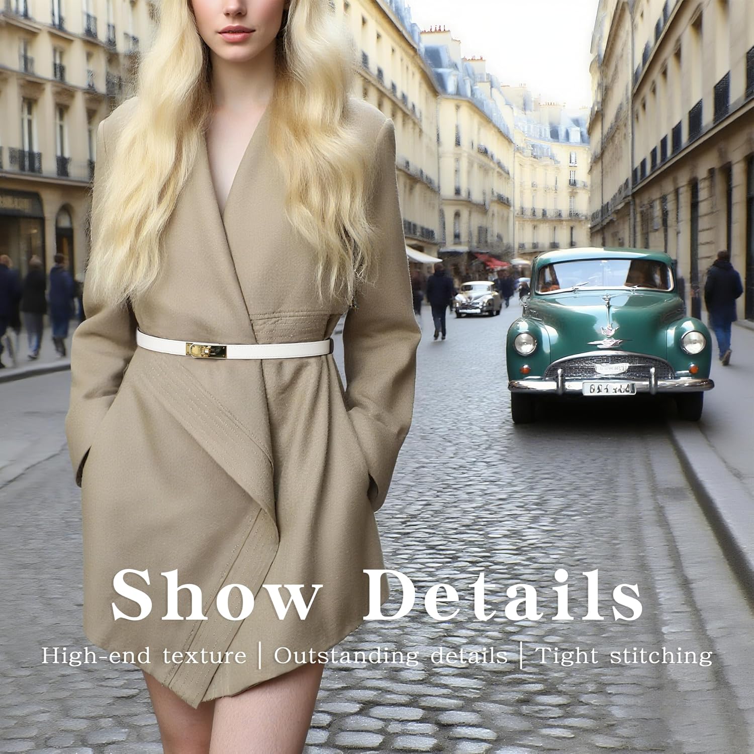 Adjustable Thin Belts For Womens Skinny Belts For Dresses Womens Solid Color Alloy Turn Lock Belts For Jeans