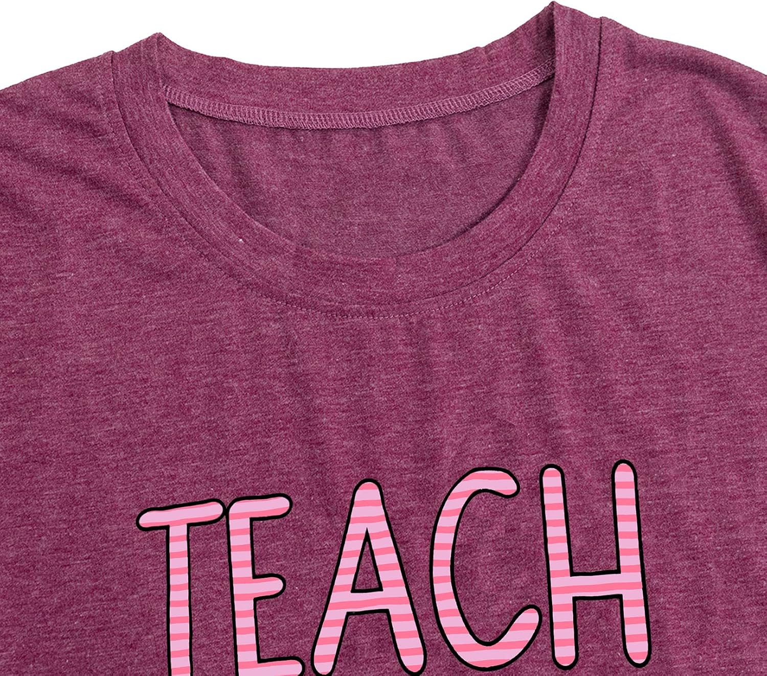 Women's T-Shirt Teaching Kindness Teacher Shirt Funny Short Sleeve Inspirational Graphic Tee Top - Image 4