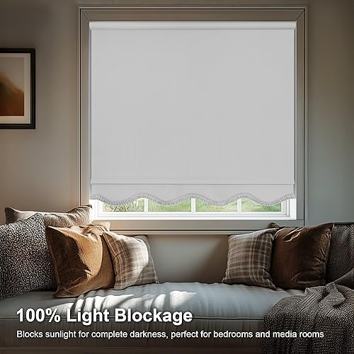 Miniatura 3 de CHICOLOGY - Persianas enrollables con protección solar personalizada, persianas sin cordón, cortinas de ventana para el hogar, persianas enrollables