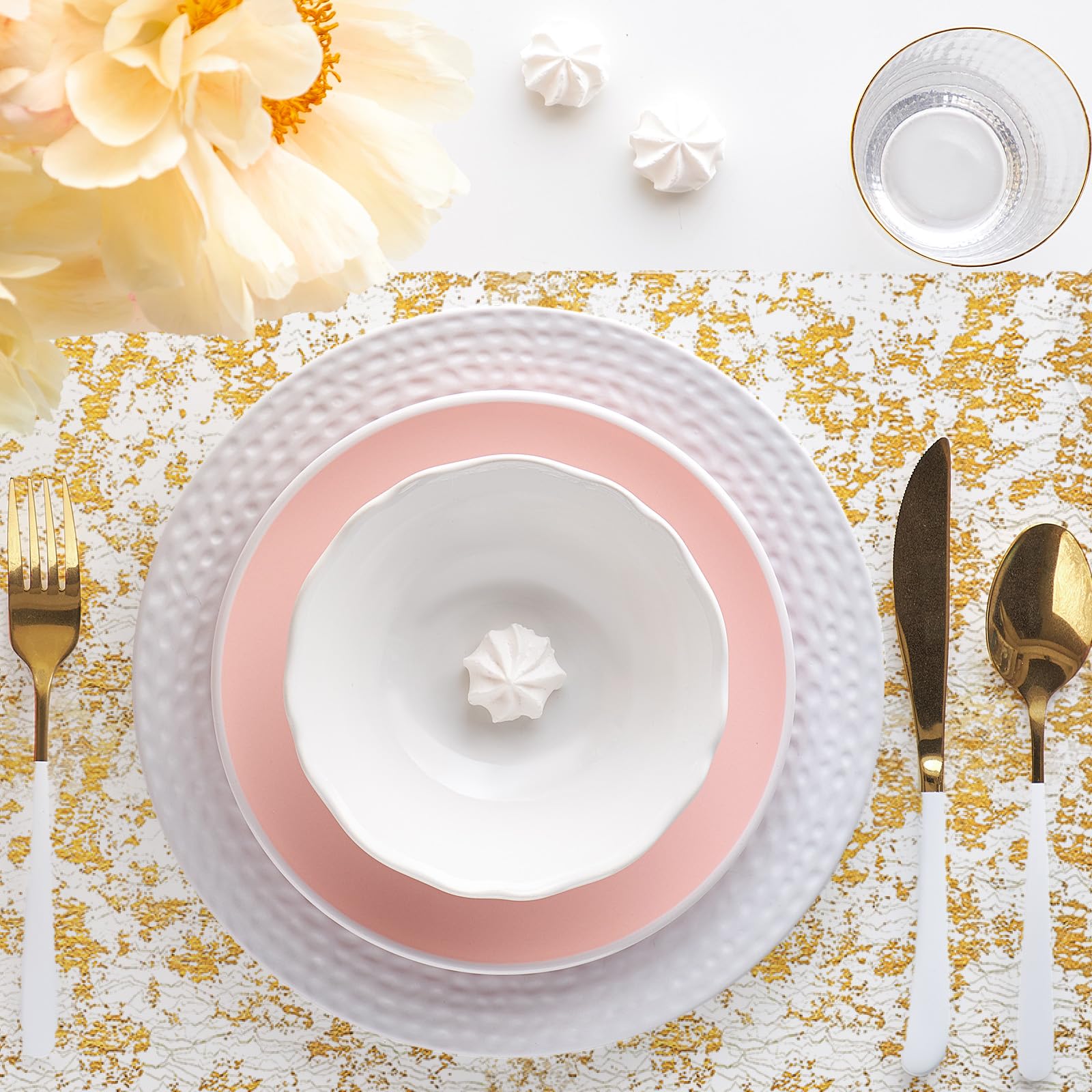 uxcell Rouleau de chemin de table doré 50,8 cm x 4,6 m en maille métallique à paillettes pour mariage, fête d'anniversaire, Noël, Nouvel An