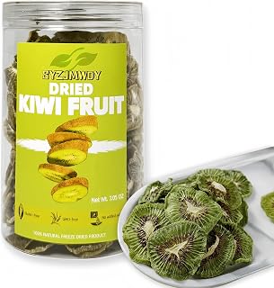 SYZJMWDY Dried Kiwi Slices No Added Sugar - Soft Texture, Gluten-Free Preservative-Free Fruit Snacks, Resealable 200g Jar