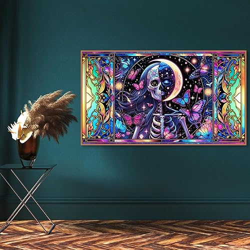 Miniatura 8 de pchmcu Pintura de diamante 5D Luna, kits de pintura de diamantes grandes para adultos, arte y manualidades con diamantes de imitación de cristal de