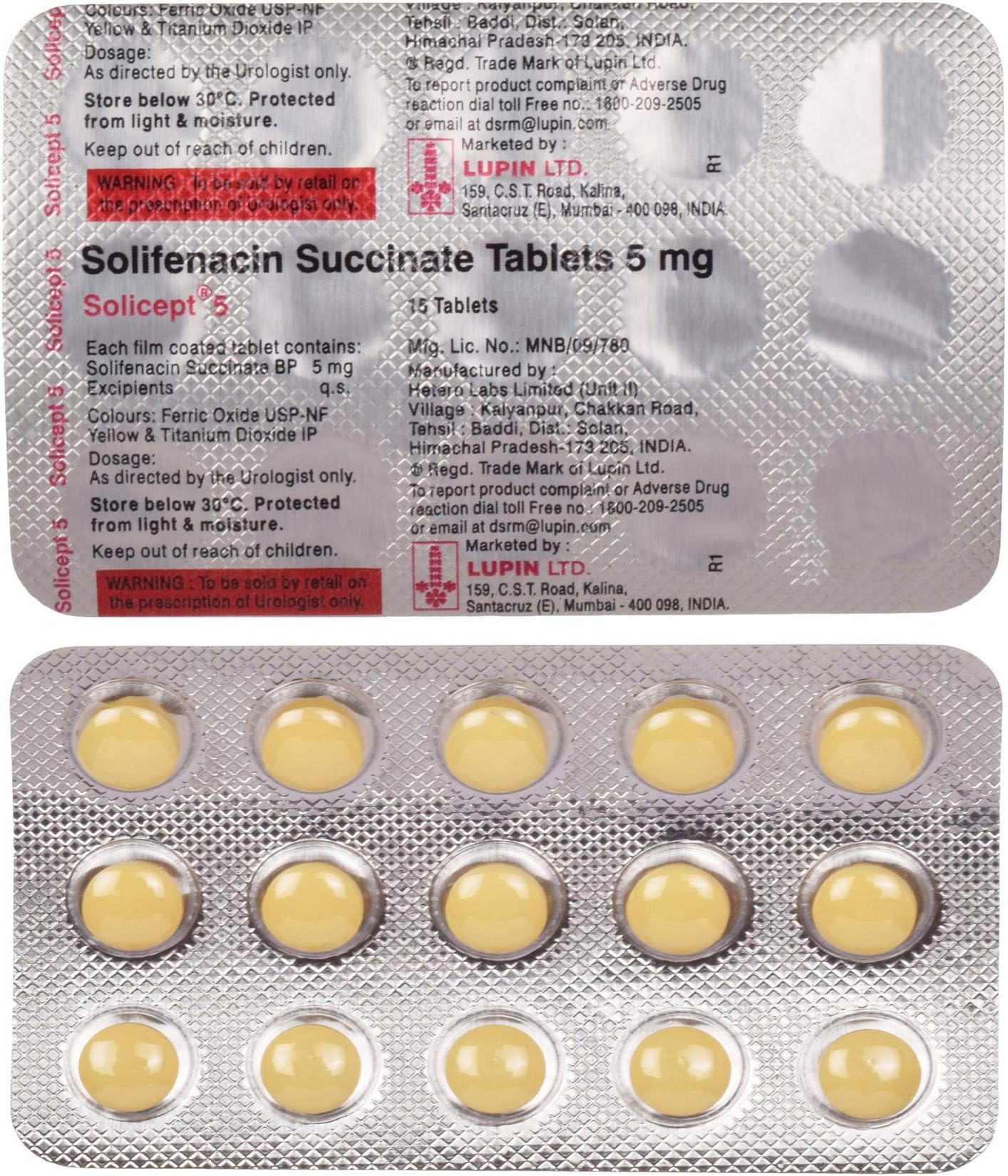 Solicept 5 - Strip of 15 Tablets