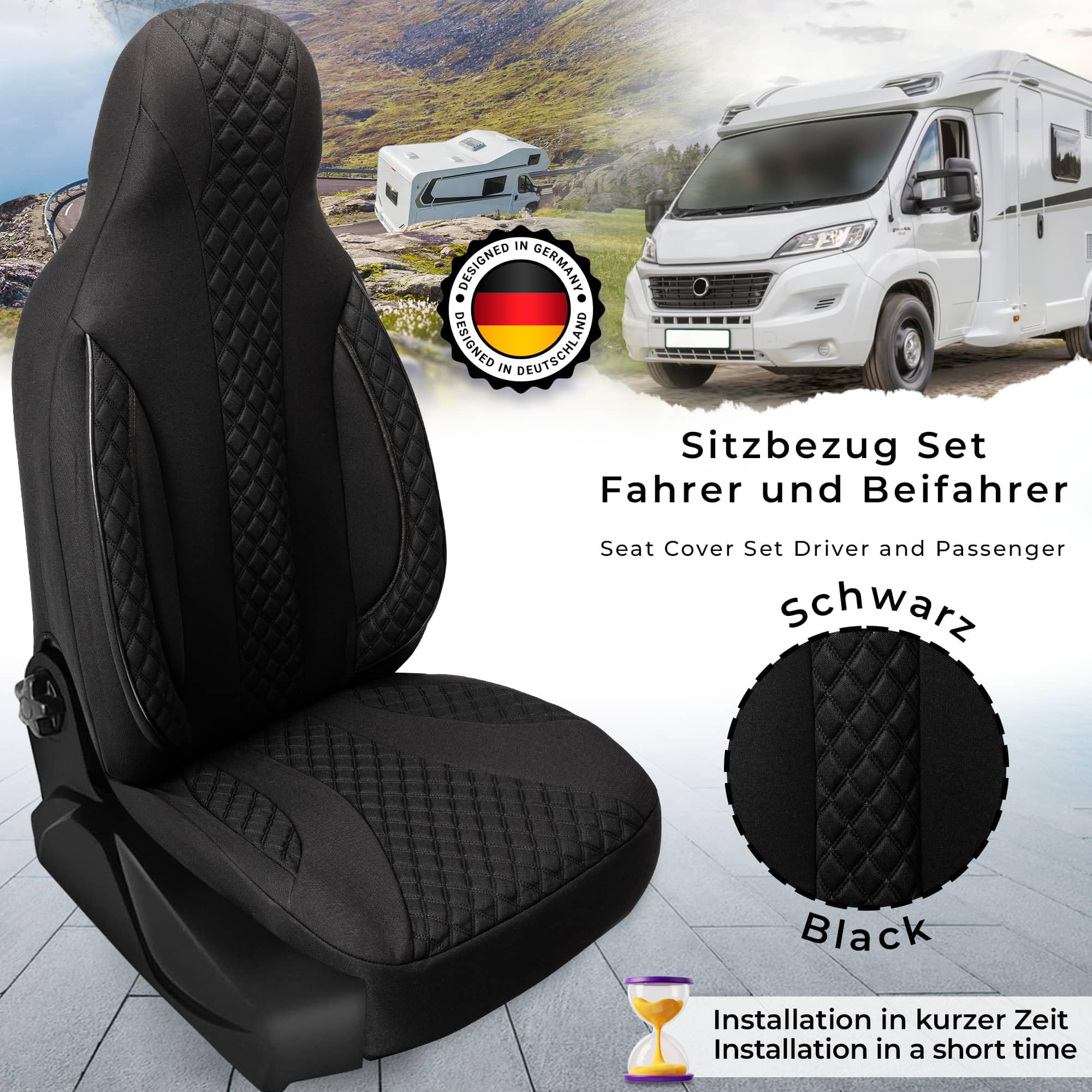 BREMER SITZBEZÜGE Wohnmobil Schonbezüge für Globecar Campscout Elegance WPL404