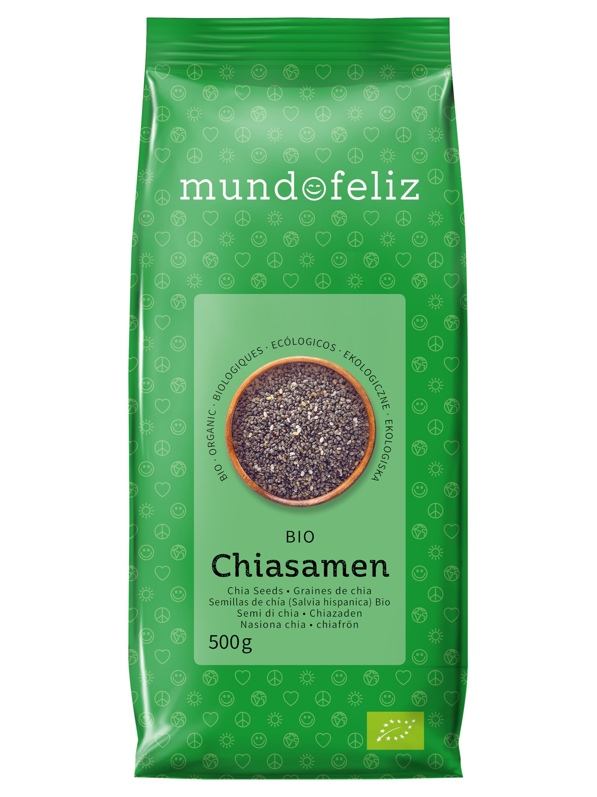 Semillas de chía ecológicas 500 g paquete de 4