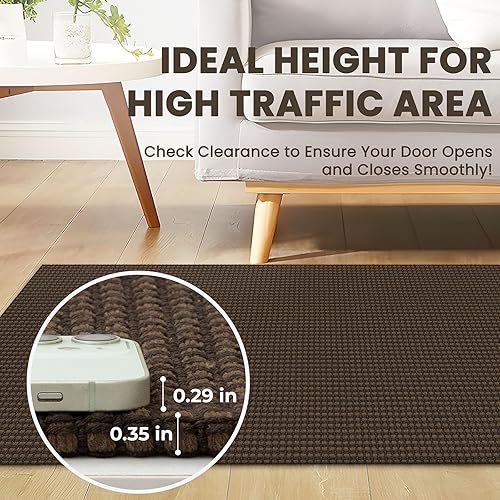 Miniatura 2 de Alfombra Trenzada de Área 3x5 Pies Alfombras Lavables para Entrada Alfombras Antideslizantes Boho Tapete para Puerta Interior Entrada Tapetes