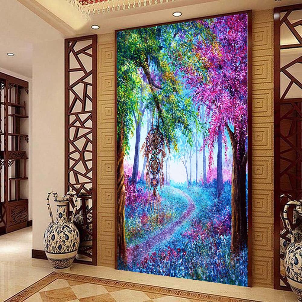 Peinture Diamant 5D Grand Format 80x180cm | Kit Broderie Diamant Forêt Complet