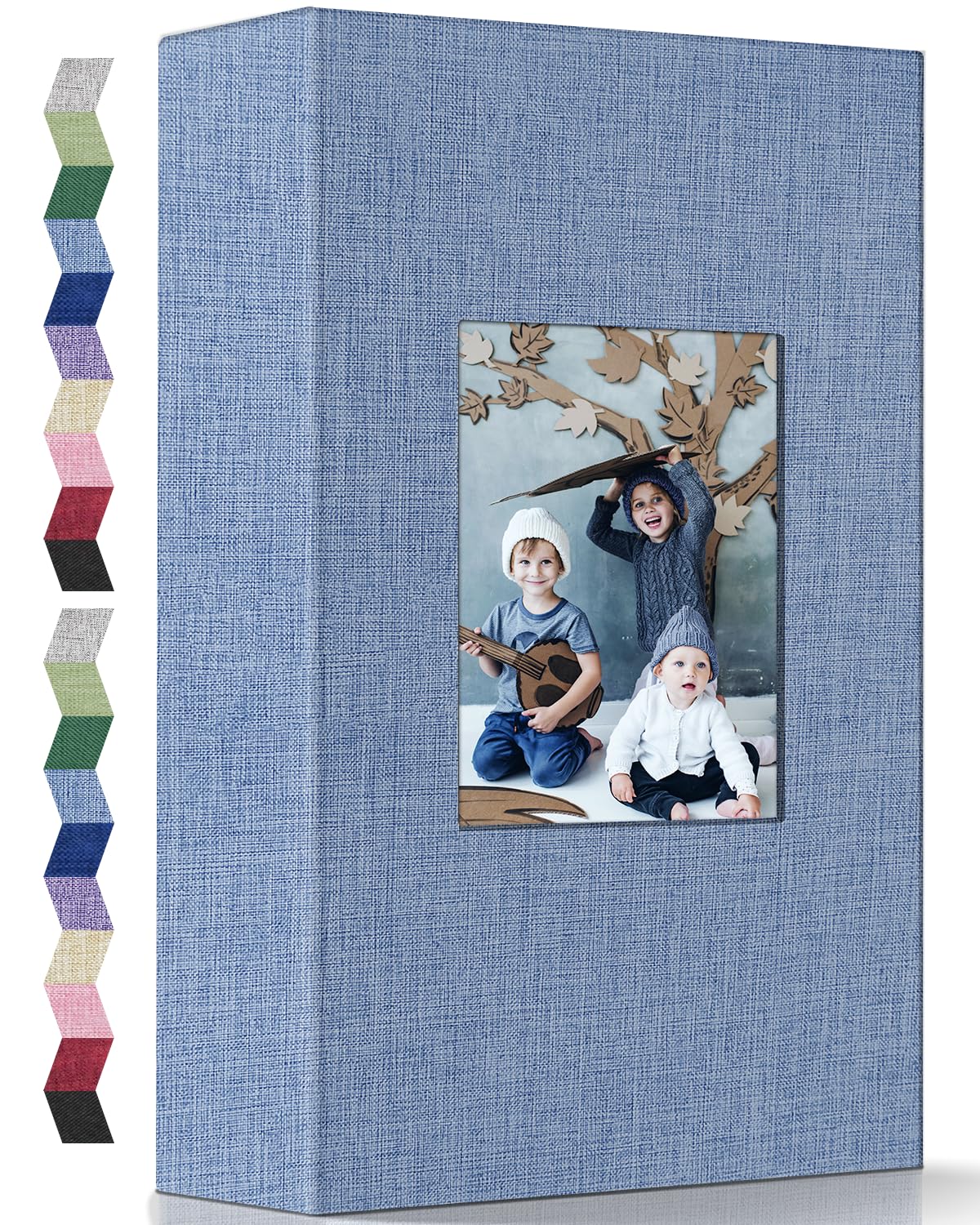 Popotop Photo Album 4x6-300 Photos Linen Cover Photo Books with 300 Horizontal Pockets,Slip-in Picture Albums for Family Wedding Anniversary Baby Vacation Pictures