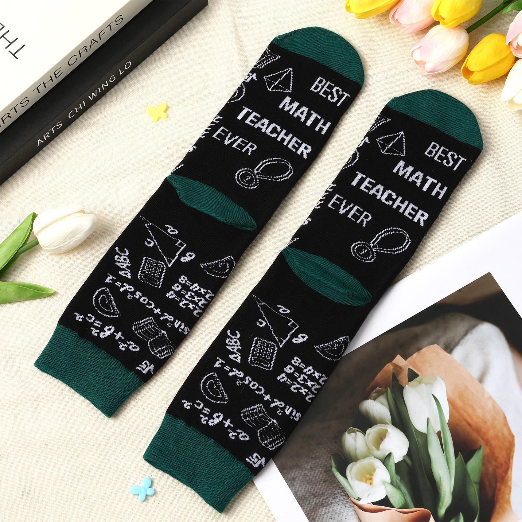 Math Teacher Gifts for Women Men, Math Teacher Appreciation Gifts Socks, Best Retirement Graduation End of Year Birthday Gift for Mathematics Teachers Christmas Valentines Stocking Stuffers