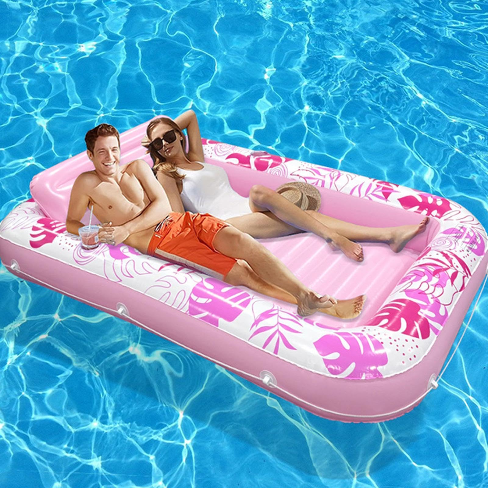 Galleggiante gonfiabile per piscina, lettino gonfiabile per esterni, con | Galleggianti gonfiabili per adulti per vacanze, feste, lago, fiume, vacanze, fine settimana, incontri