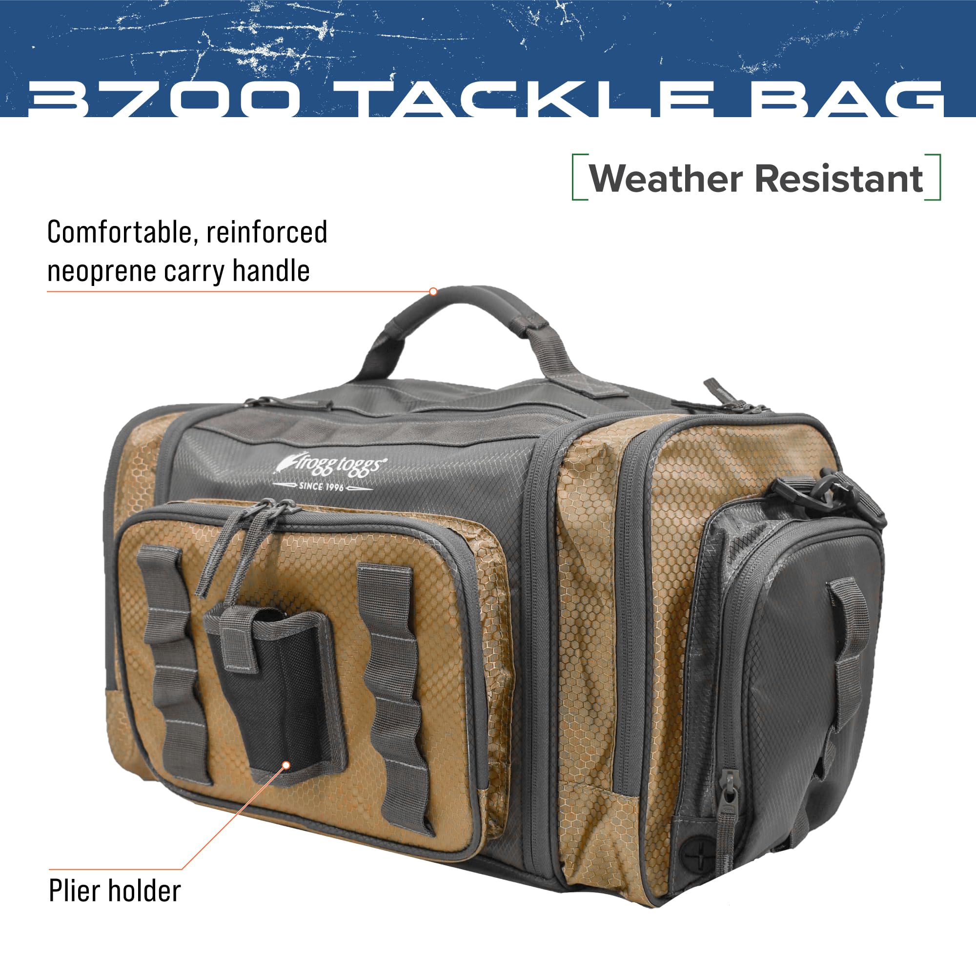 FROGG TOGGS 3700 - Bolsa de Lona Resistente para Aparejos de Pesca, Elementos Marrones sólidos, Talla única, 3700 - Bolsa de Lona Resistente para Aparejos de Pesca
