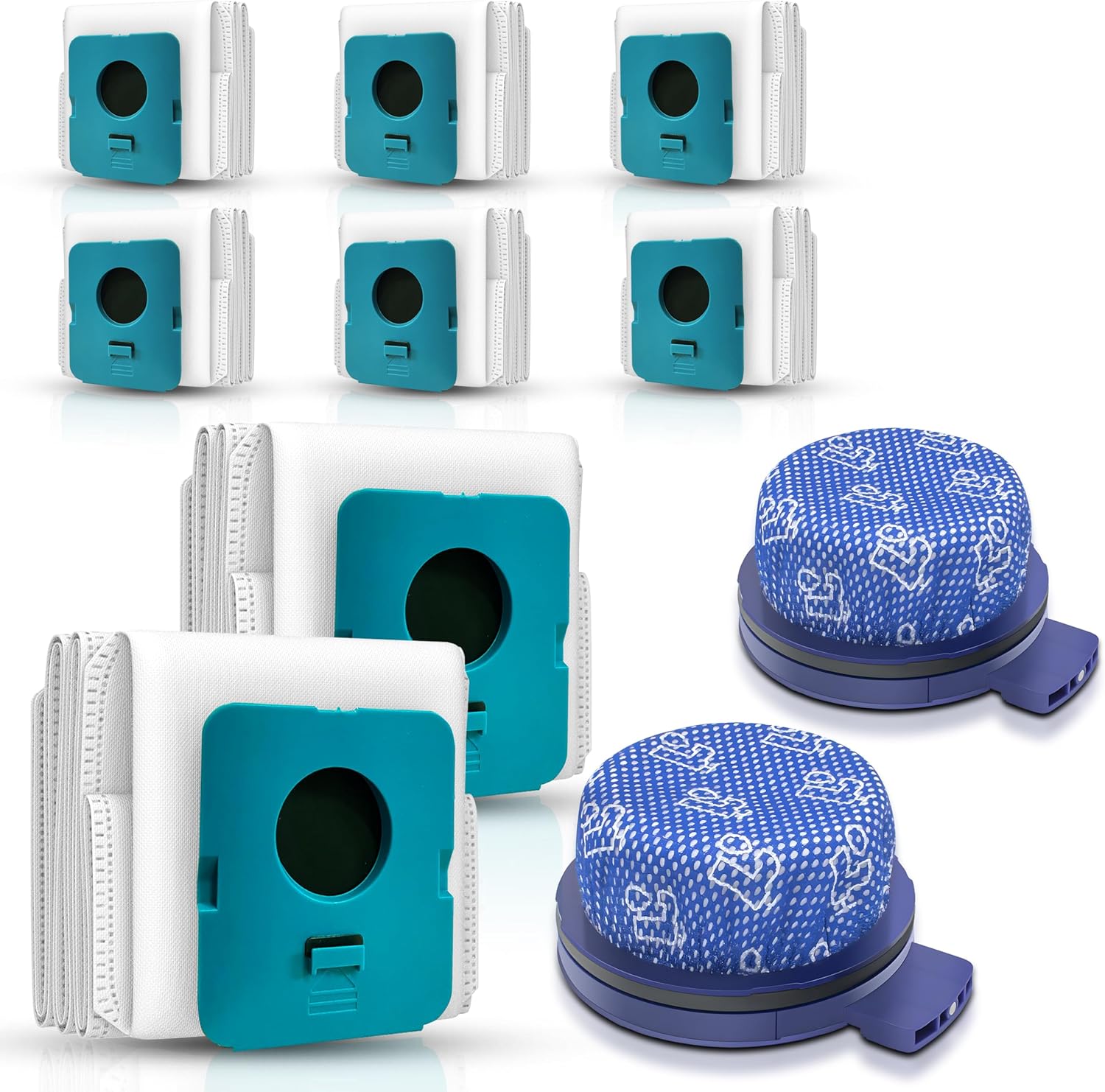 Replacement Parts Compatible with Samsung Bespoke Jet Cordless Stick Vacuum Cleaner VS20A95923B/AA VS20A95923N/AA VS20A95923W/AA, for VCA-ADB953 Samsung Vacuum Bags, for Vacuum Filter (8+2)