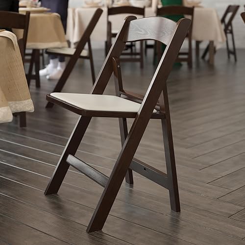Miniatura 6 de Flash Furniture Hercules - Silla plegable para eventos interioresexteriores, aspecto de madera, resistente a la intemperie, diseño ligero, uso