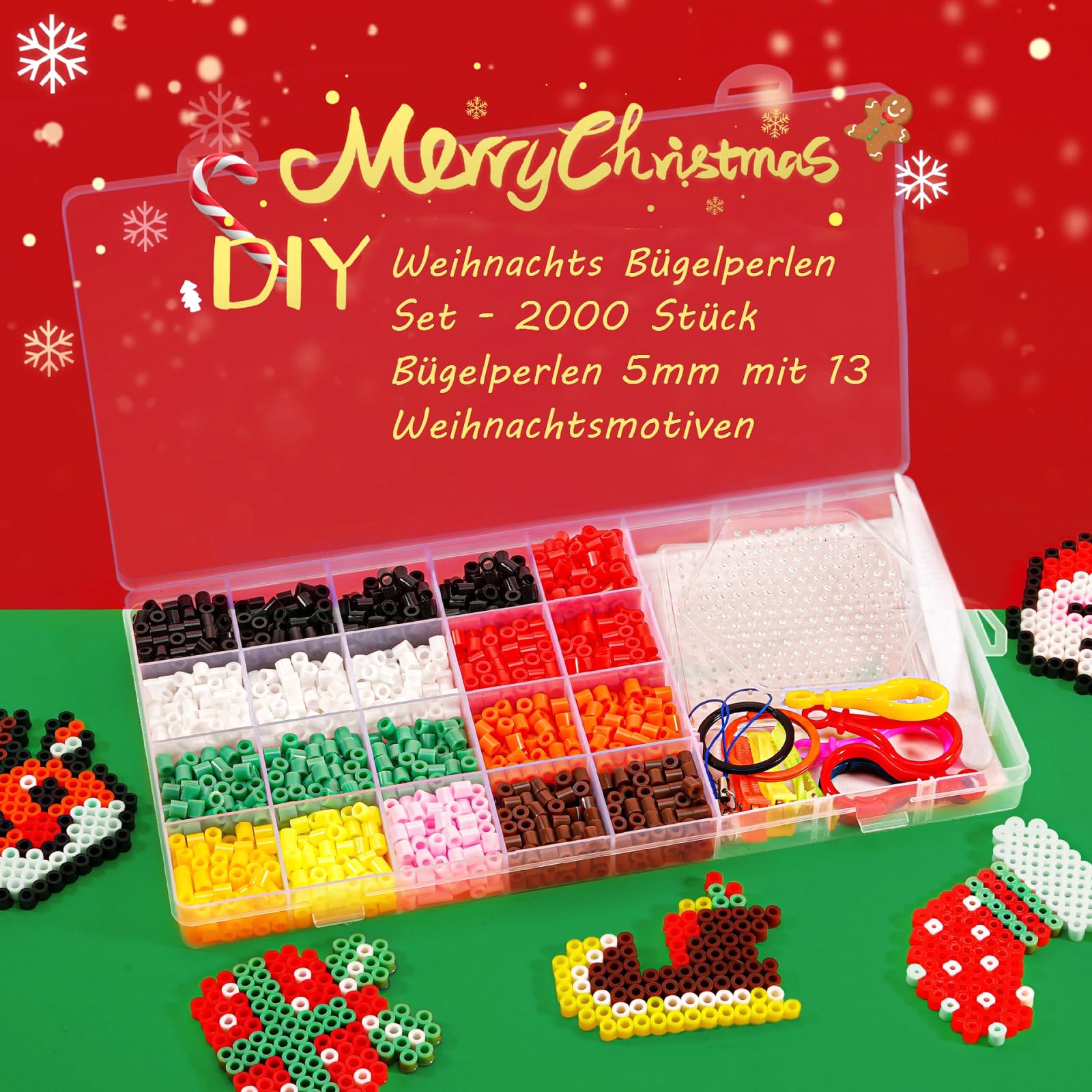 Kit De Cuentas Para Planchar MXTIMWAN | 4200 Cuentas De 5mm En 24 Colores | Incluye Plantillas, Papel Y Accesorios | Para Niños +3 Años