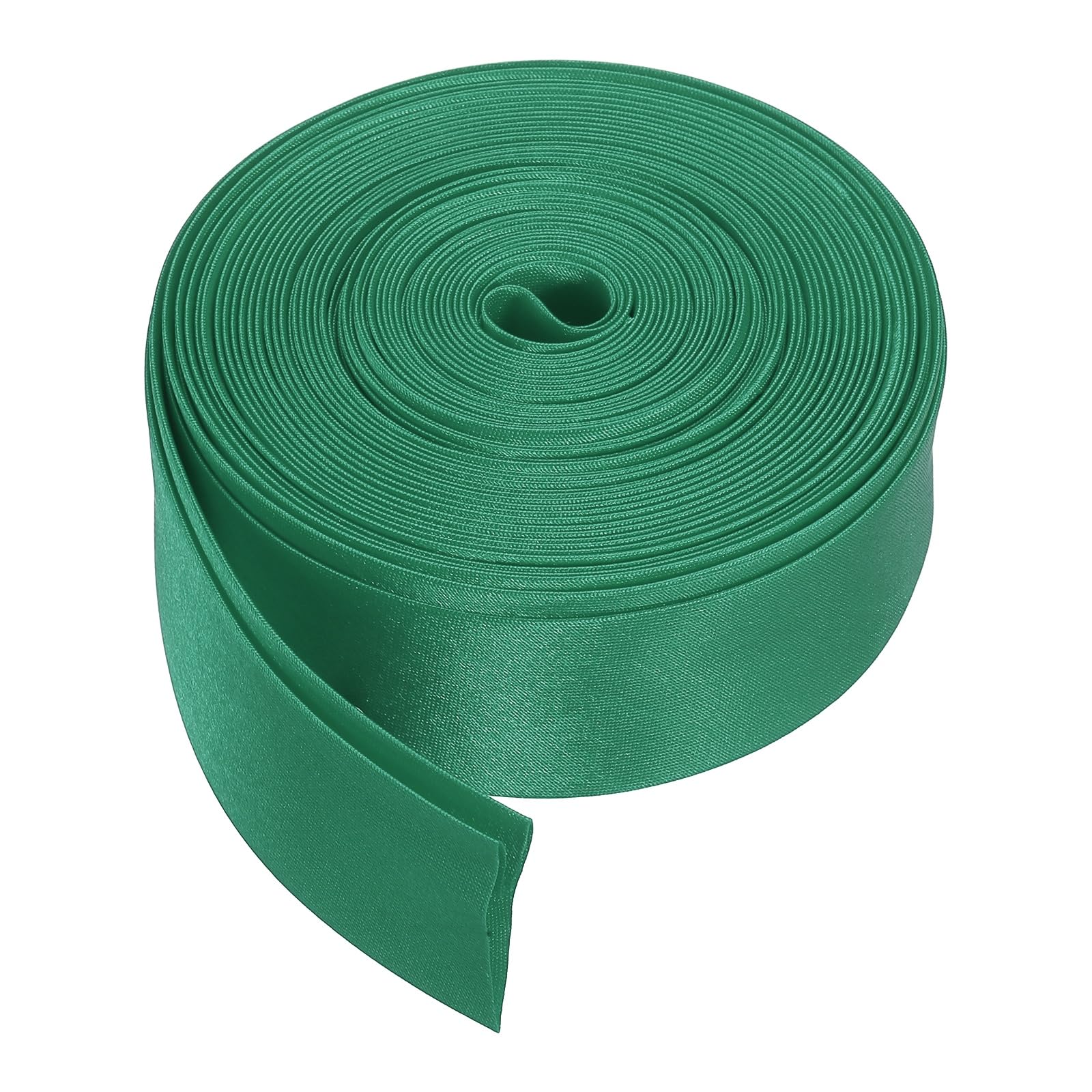 sourcing map Double Fold Bias Tape for Sewing, 1 Inch x 5.5 Yards Satin Bias Binding Tape Continuous Bulk for Quilting Blanket Binding Seaming Hemming Fabric Piping DIY Craft, Grass Green — image 1