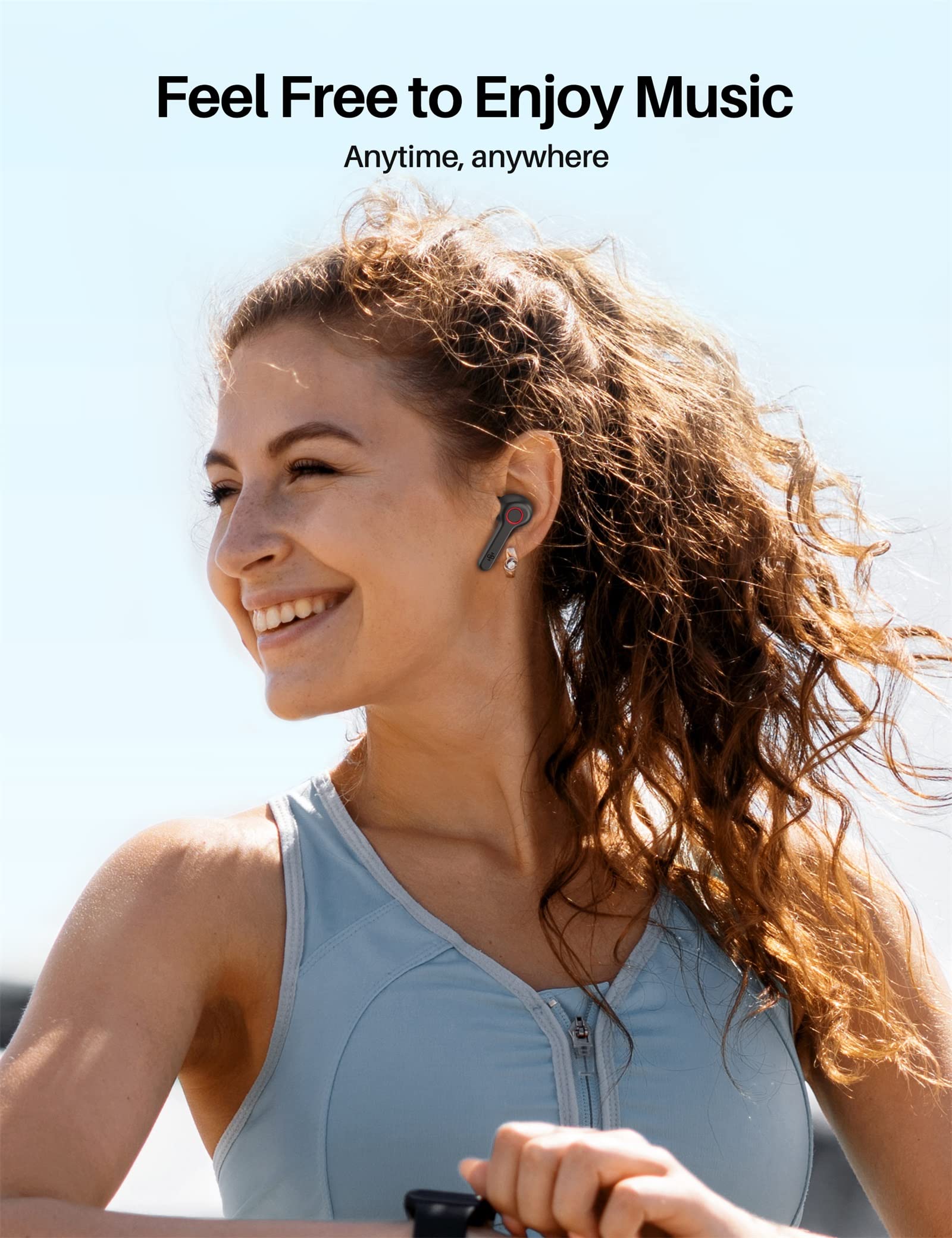 Wireless Earbuds, Upgraded Bluetooth V5.0 IPX8 40Hours Play Time Long