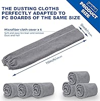 Vista 2 de 6pcs Dusters Replacement Cloth Retractable Gap Dust Cleaner Cloths, Reusable Microfiber Cloth Cover Washable, Under Furniture Duster Refill for Home