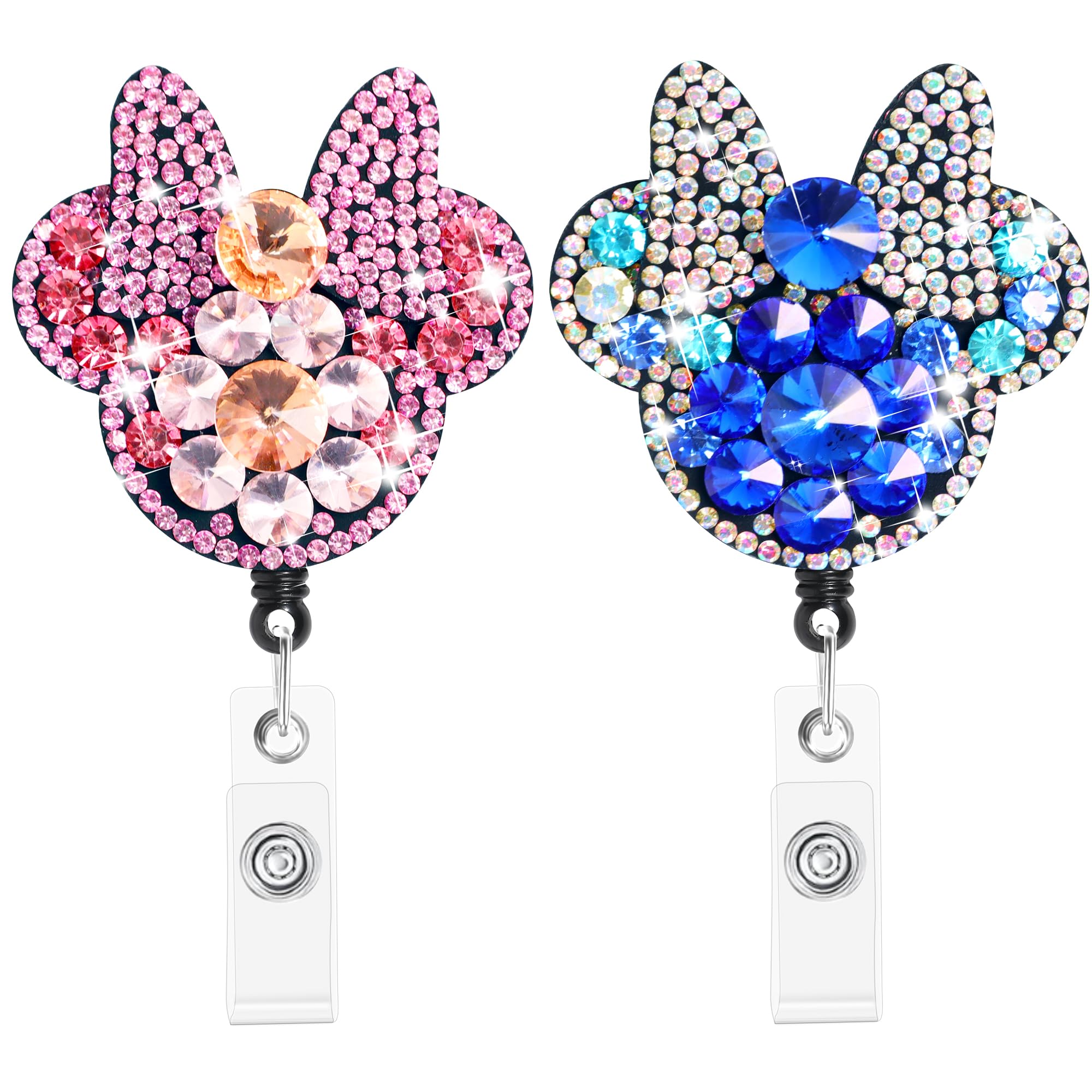 Namifin Badge Reel Holder Retractable with Swivel Clip for Nurses ID Card Badge Holder with Alligator Clip, Cute Badge Reel for Medical Assistant