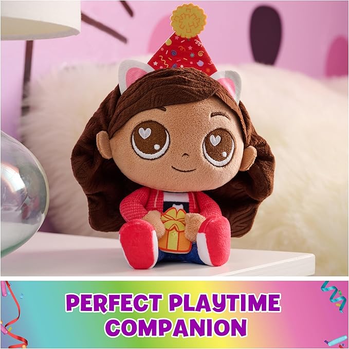 Gabby’s Dollhouse, Celebration Series 9-Inch Tall Gabby Girl Plushies, Kids Toys for Girls & Boys Ages 3 and Up