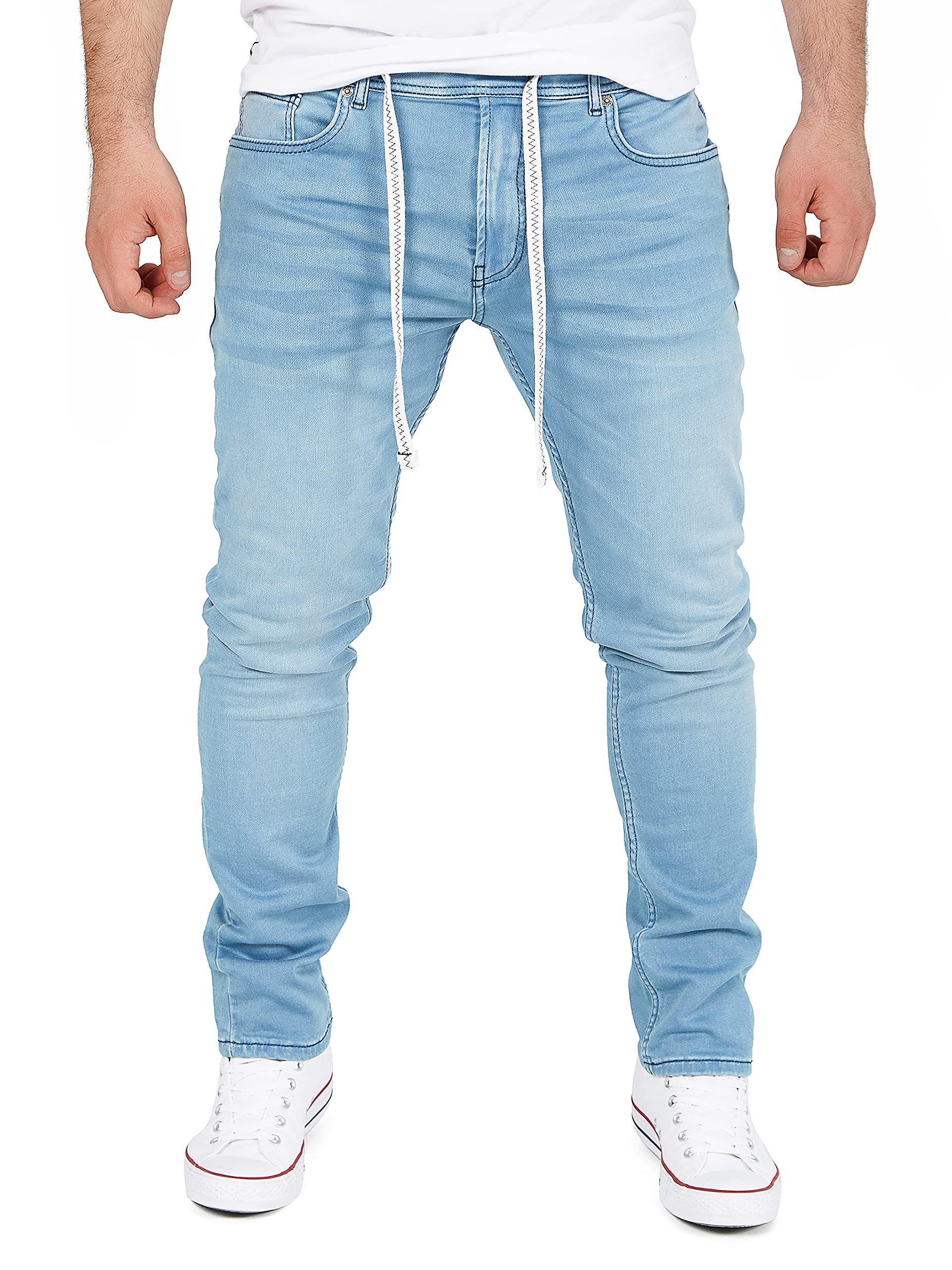 Yazubi Steve - Herren Sweathose in Jeansoptik - Baumwoll Jogging Jeans